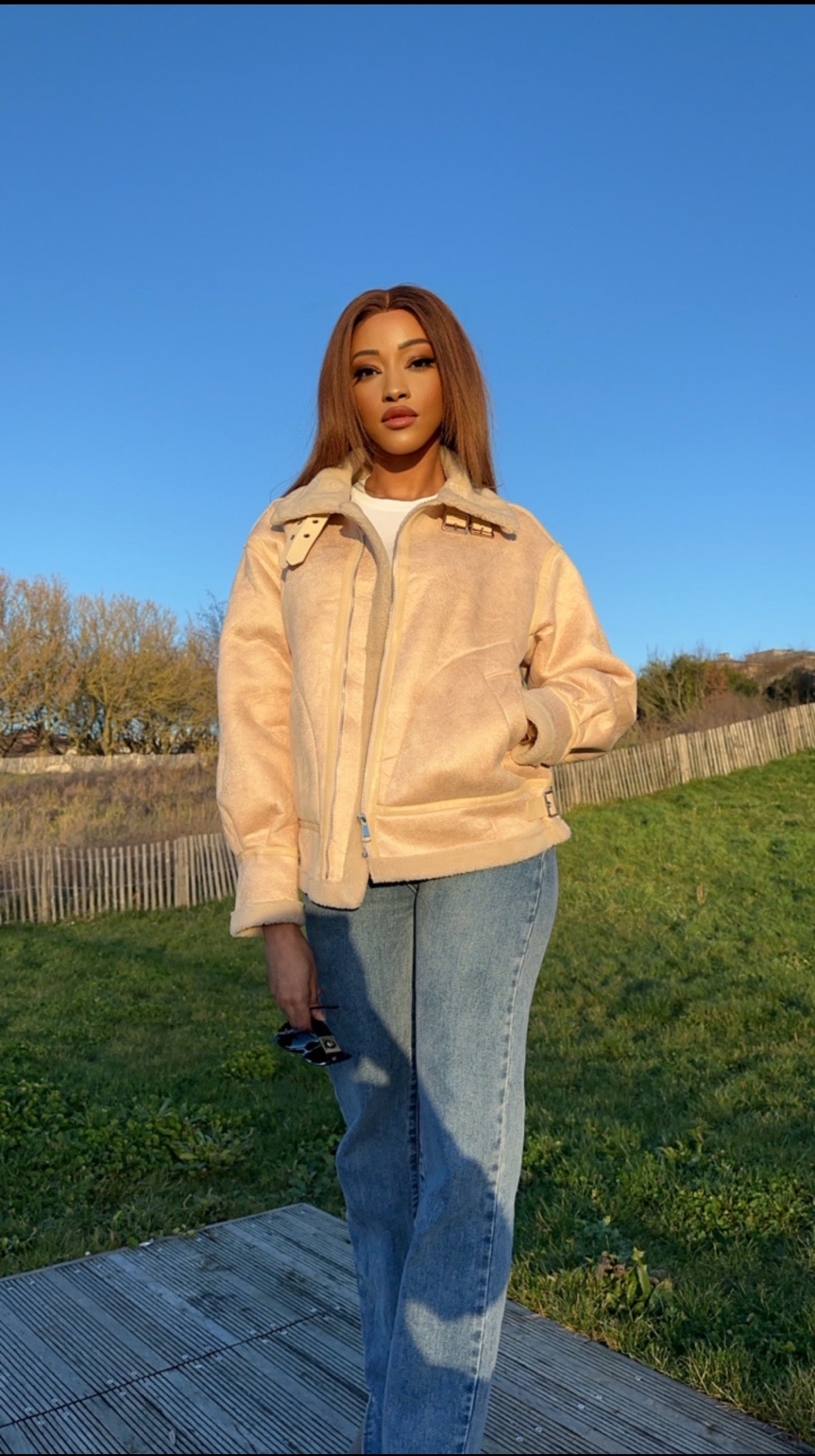 Blouson winter beige