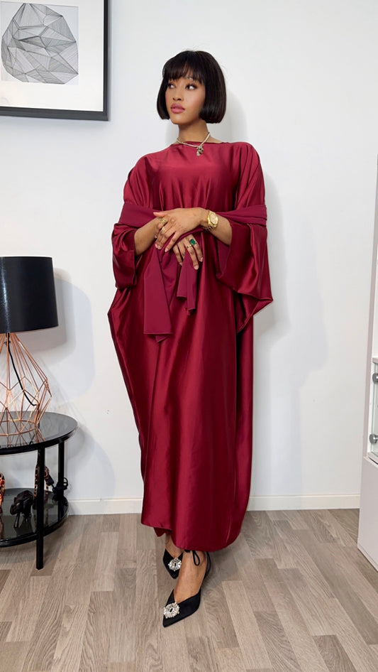 Robe Ample Oumi rouge bordeaux