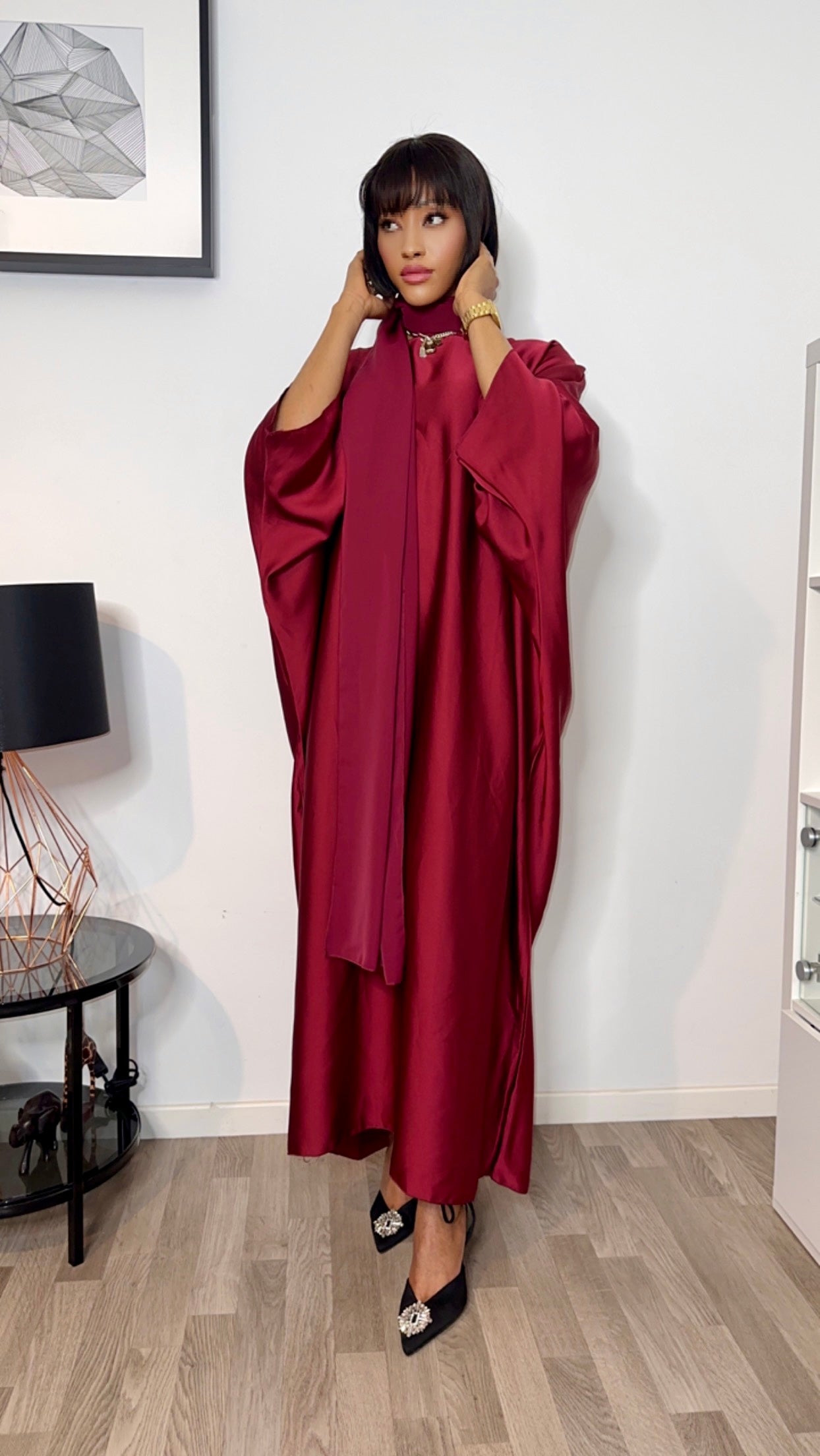 Robe Ample Oumi rouge bordeaux