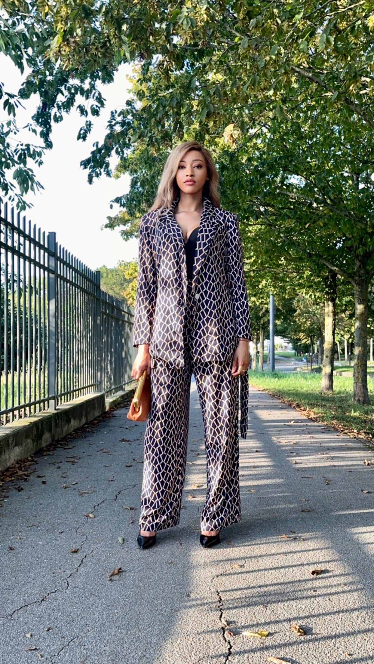 Ensemble imprimé marine