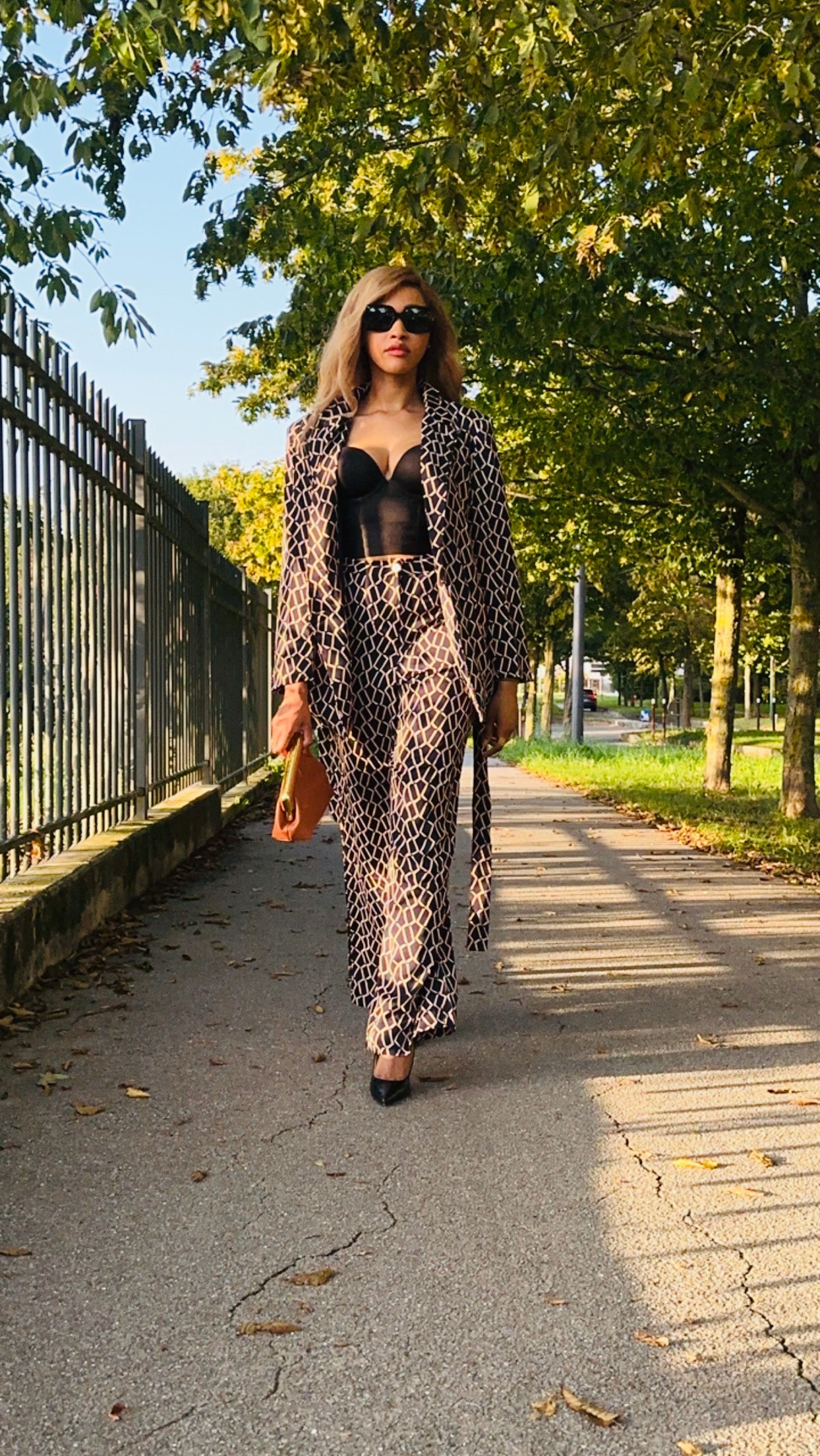 Ensemble imprimé marine