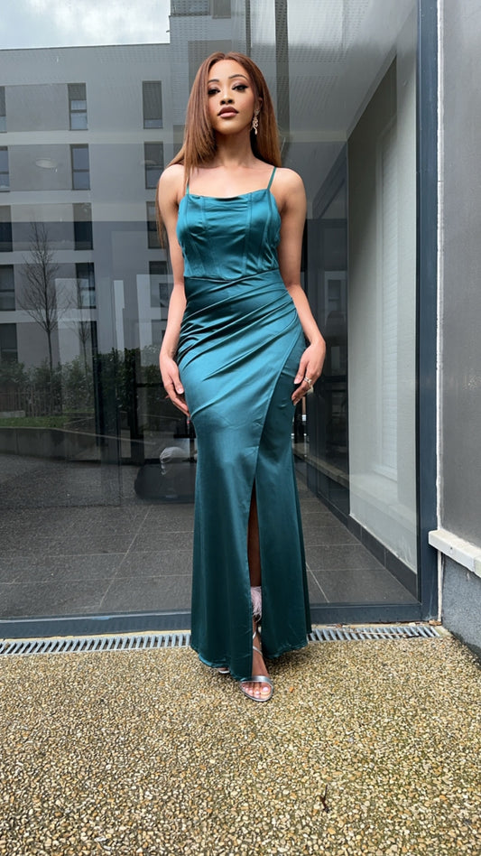 Robe de soirée verte
