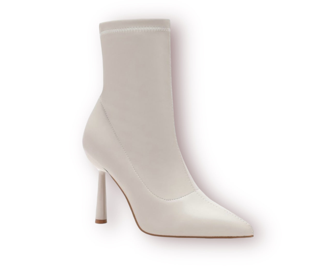 Bottines beige à talons