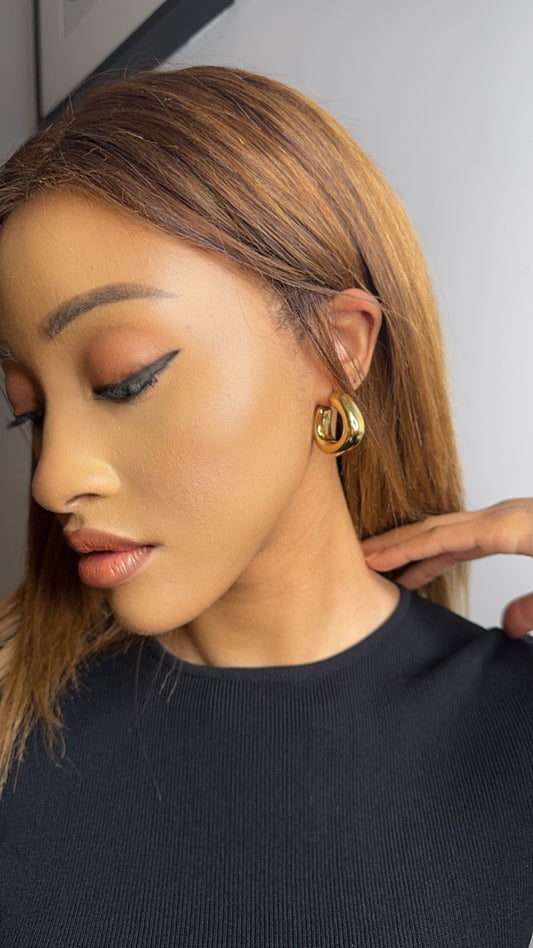 Boucles d'oreilles créoles dômes