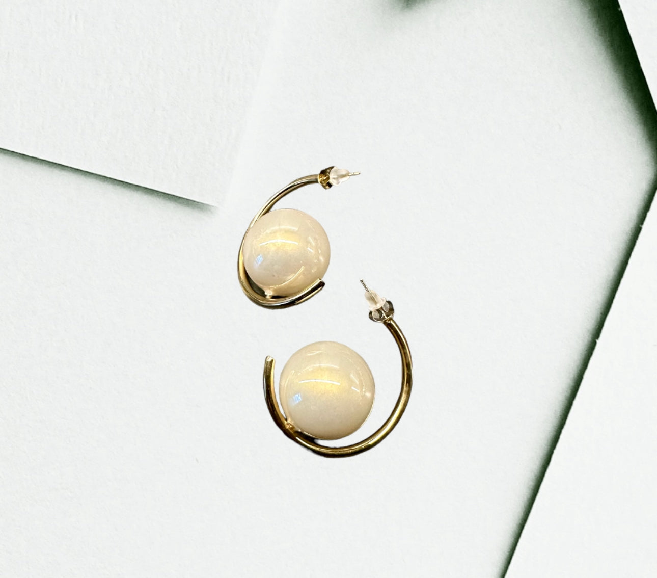 Boucles d'oreilles white pearl