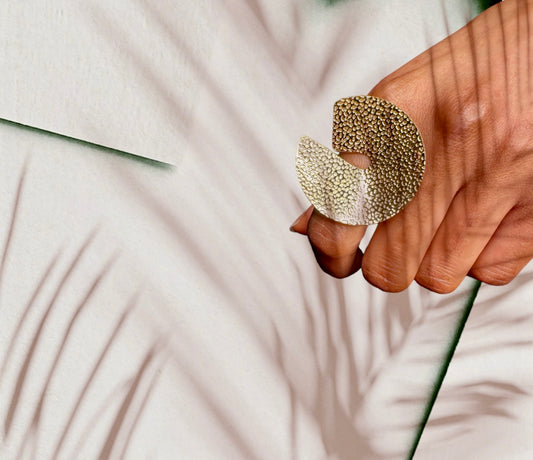 Bague feuilles ajustable