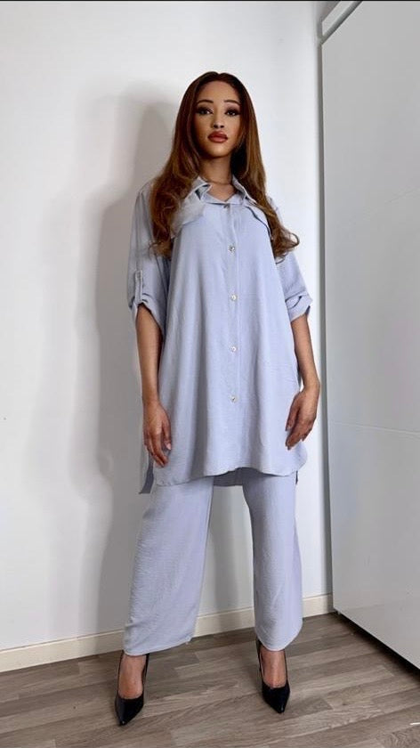 Ensemble chemise grise