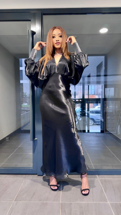 Robe de soirée champagne scintillante
