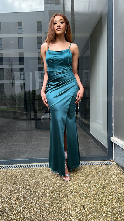 Robe de soirée bordeaux