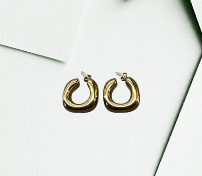 Boucles d'oreilles créoles dômes